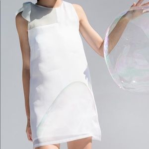 Mute by JL Mint White Refresh Silk Dress